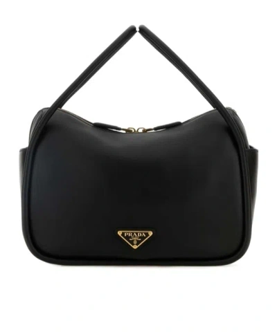 Prada Vitello Mini Leather Handbag With Handle In Orange