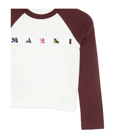 Marni Logo-print T-shirt In White