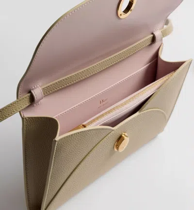 Dior Medaillon Envelope Pouch With Strap In Neutral