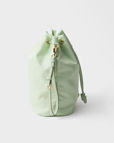 Prada Drawstring Clutch In Green