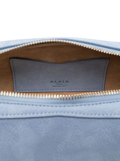 Alaïa Le Teckel Medium Leather Shoulder Bag In Blue