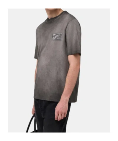 Amiri Aloha Label T-shirt In Gray
