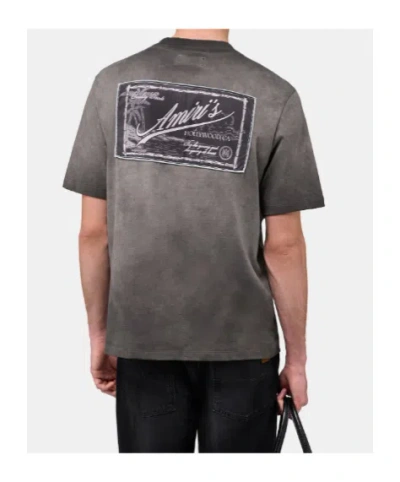 Amiri Aloha Label T-shirt In Gray