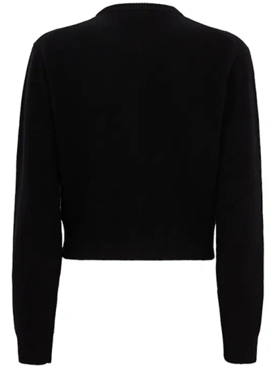 Chloé Cardigan En Maille De Laine Mérinos Et Cachemire À Médaillons Cheval In Black