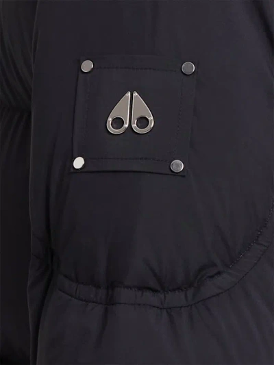Moose Knuckles Black Cropped Down Jacket In Black