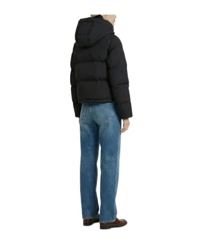Moose Knuckles Black Cropped Down Jacket In Black