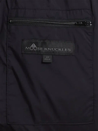 Moose Knuckles Black Cropped Down Jacket In Black
