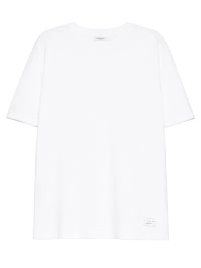 Ih Nom Uh Nit White Solid Crew Neck T-shirt In White