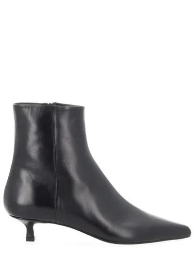 Aeyde Sofie Leather Ankle Boots In Black