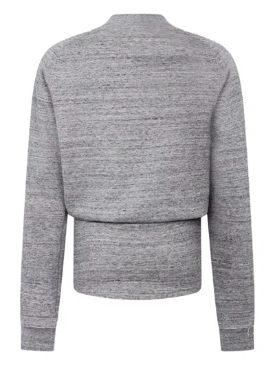 Dsquared2 Deep Cut Jersey Jacket In Gray