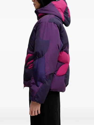 A Bathing Ape Patterned Hooded Jacket In Multi