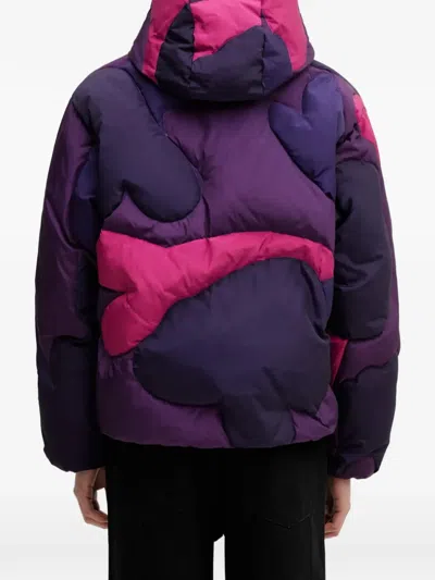 A Bathing Ape Patterned Hooded Jacket In Multi