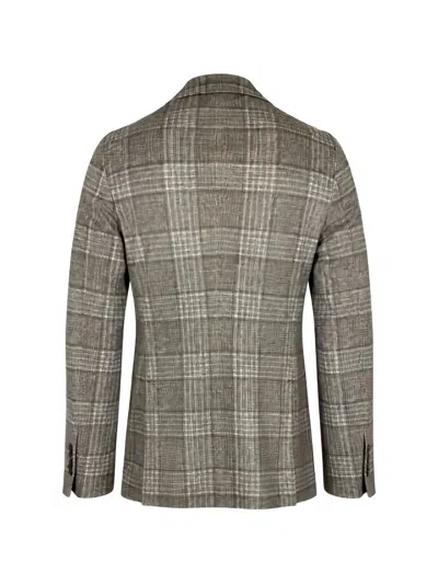Circolo 1901 Check-pattern Single-breasted Blazer In Gray