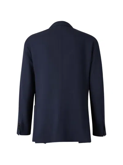 Boglioli Double-breasted Peak-lapel Blazer In Blue
