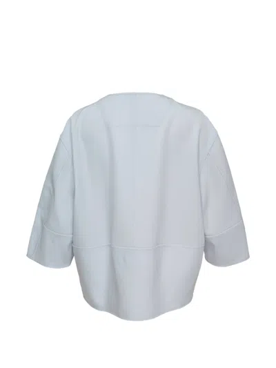 Jil Sander Sharp Wool Gabardine Jacket In Gray