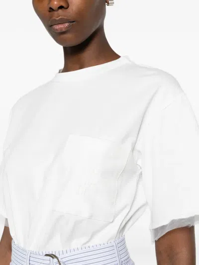 Marc Ellis Patch-pocket T-shirt In White