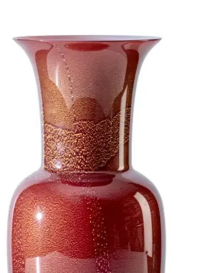 Venini Opalino Vase In Red