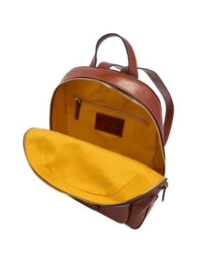 The Bridge Front-pocket Leather Backpack In Brown