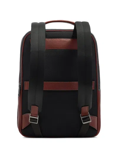 The Bridge Leather Zip-pocket Backpack In Brown