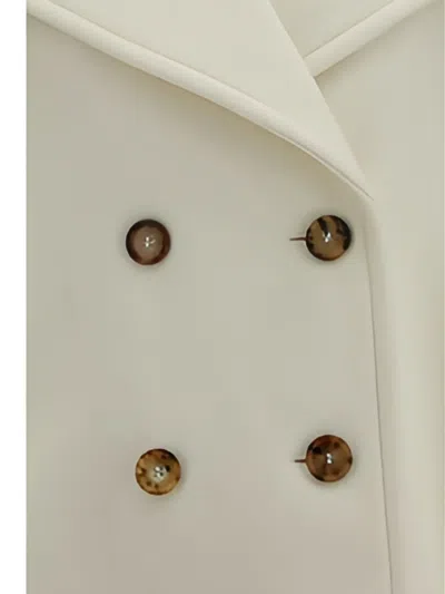 Chloé Oversized Wool Blend Peacoat Chin Strap Collar In Neutral