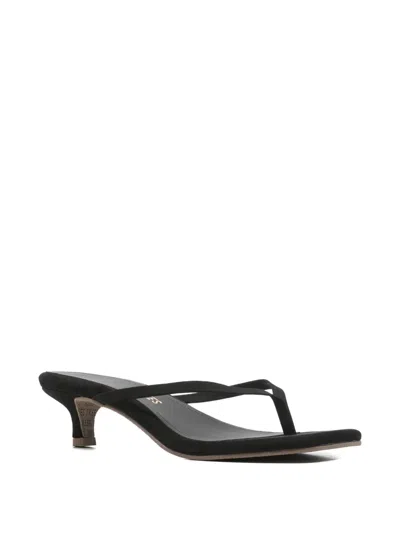 Tkees Julia Square Toe Suede Flip Flop In Black