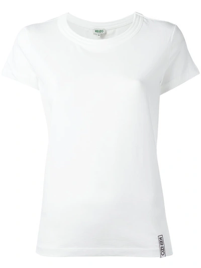 Kenzo Logo Hem T-shirt In White