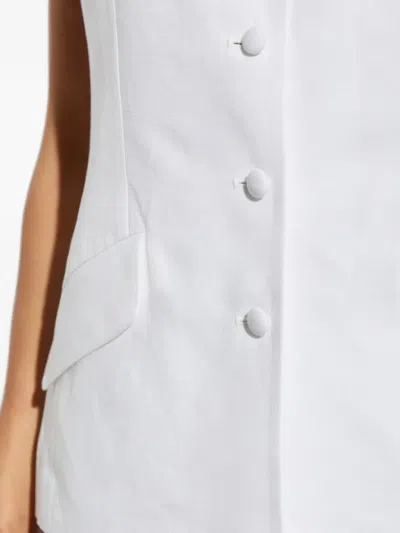 Rag & Bone Button-up Sleeveless Jacket In White
