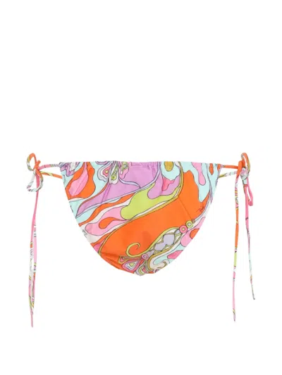 Pucci Abstract-print Side-tie Bikini Bottoms In Multi