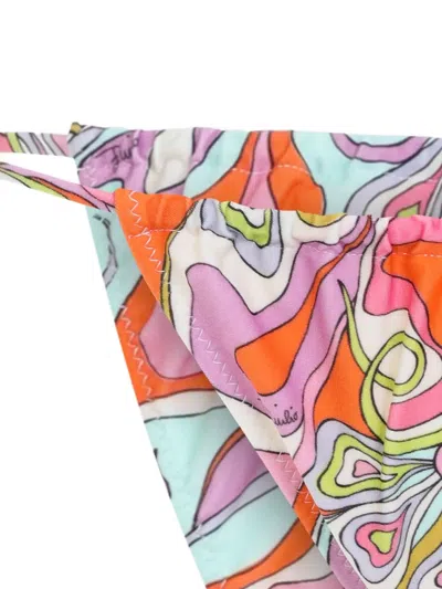 Pucci Abstract-print Side-tie Bikini Bottoms In Multi