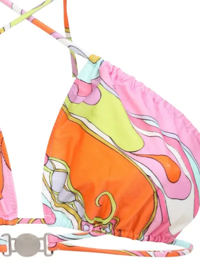 Pucci Abstract-print Halterneck Bikini Top In Multi