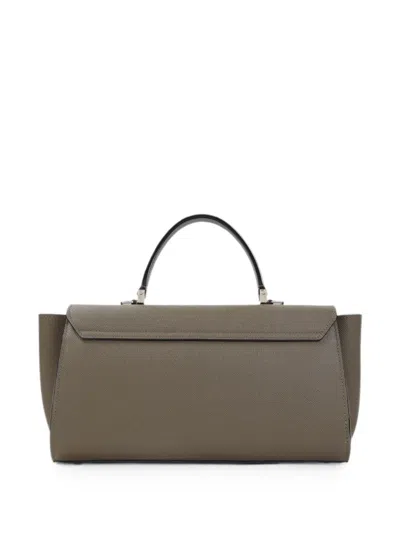 Valextra Medium Iside Editor Top Handle Bag In Green