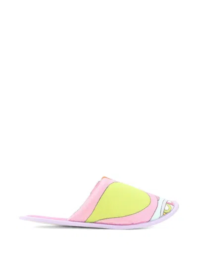 Pucci Abstract-print Slippers In Multi