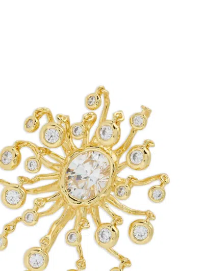 Alexis Bittar Asterales Modernist Crystal-embellished Earrings In Gold