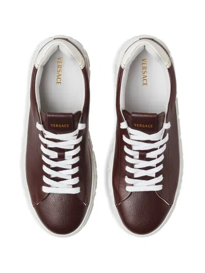 Versace Colour Block Trainer In White