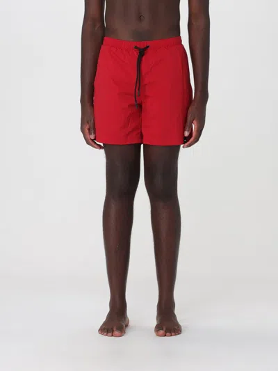 Aspesi Swim Shorts Nylon Silk Back Pocket In Red
