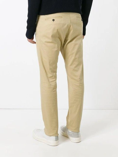 Shop Dsquared2 Straight Leg Trousers In Neutrals