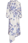 VETEMENTS Asymmetric floral-print stretch-crepe wrap dress