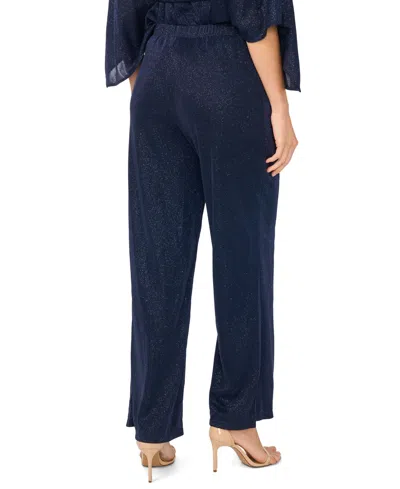 Msk Petite Mid-rise Pull-on Pants In Blue