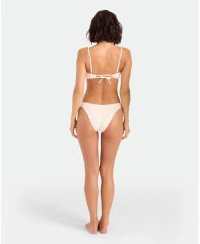 Volcom Womens Low Tide Bandeau Neck Bikini Top Pull On Bottoms In Multi