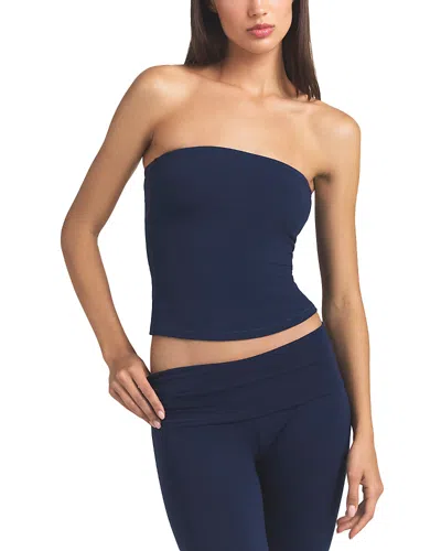 Skims Stretch Cotton Jersey Tube Top In Blue
