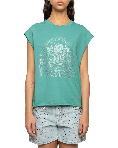 Zadig & Voltaire Womens Borneo Cloe Graphic-print Cotton T-shirt In Multi