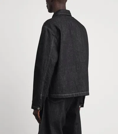 Studio Nicholson Denim Pullover Shirt In Black