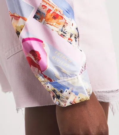 L'agence Tyler Postcard-print Silk Blouse In Multi