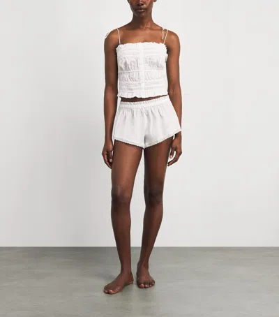 Skims Cotton-blend Poplin Apparel Cami Top In White