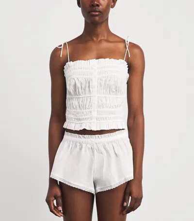 Skims Cotton-blend Poplin Apparel Cami Top In White