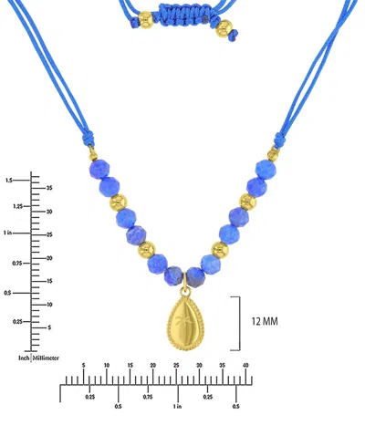 Roxy Waterproof Yellow Palm Tree Labradorite Adjustable Necklace In Pattern