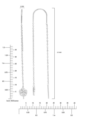 Roxy Waterproof Platinum 65mm Hibiscus U Shape Threader Earrings In Pattern