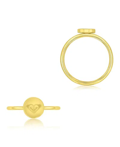 Roxy Waterproof Yellow Triangular Heart Ring In Neutral