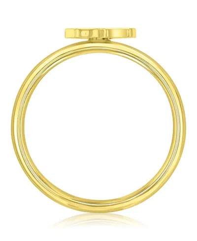 Roxy Waterproof Yellow Triangular Heart Ring In Metallic