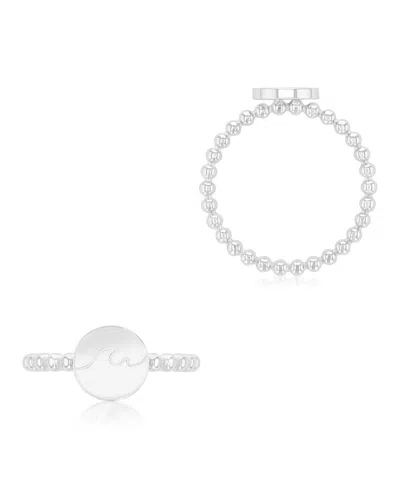 Roxy Waterproof Yellow Wave Beads Ring In Metallic